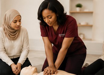 BLS Renewal hands-on CPR practice at So Vital Health Institute